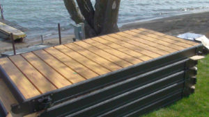 Lightweight Aluminum Dock Sections in Okoboji more durable than ez dock